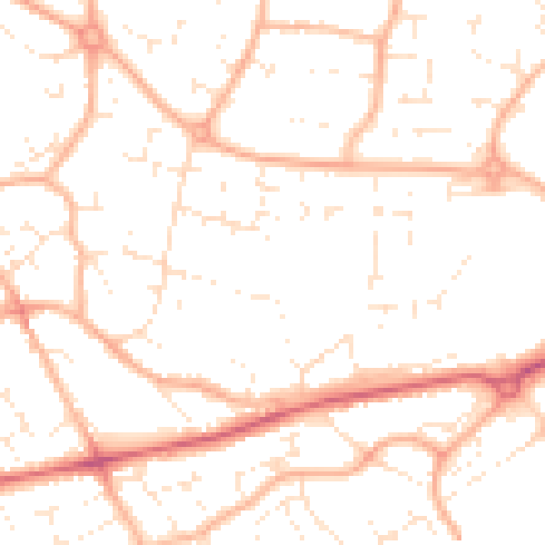 Daytime road noise heatmap for BS22 6BU