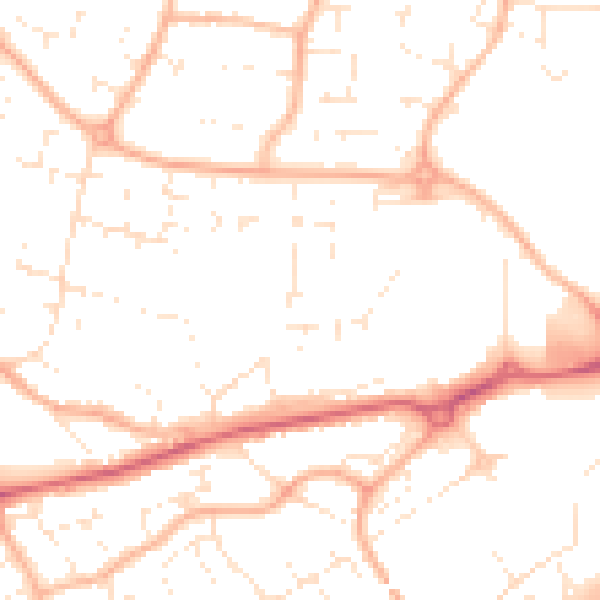 Daytime road noise heatmap for BS22 6DF