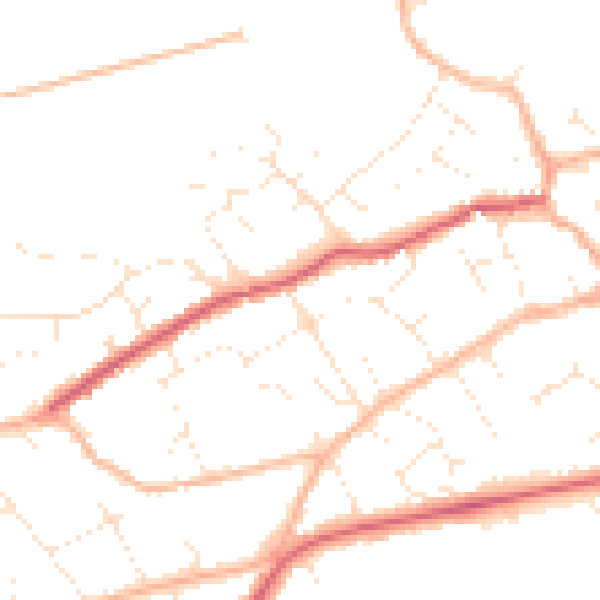 Daytime road noise heatmap for BS22 6DR