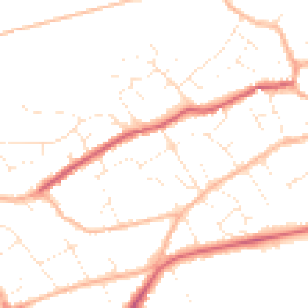 Daytime road noise heatmap for BS22 6DS