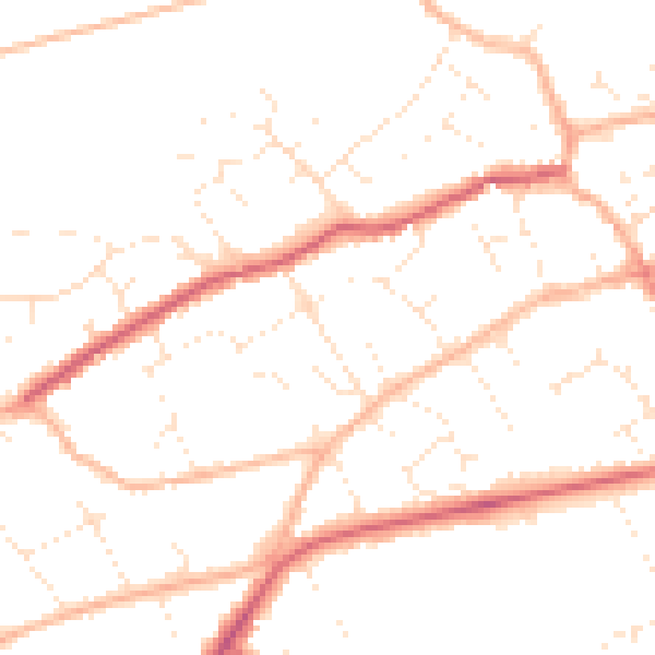 Daytime road noise heatmap for BS22 6DT