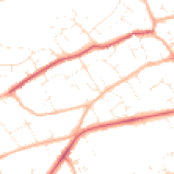 Daytime road noise heatmap for BS22 6DU
