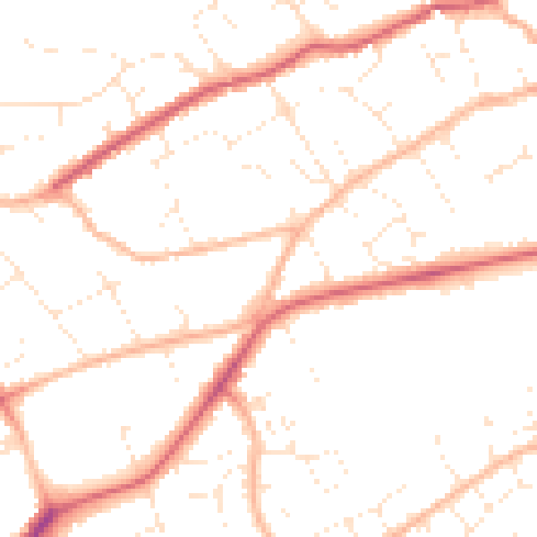 Daytime road noise heatmap for BS22 6EB