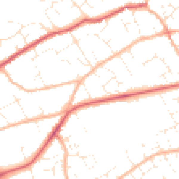 Daytime road noise heatmap for BS22 6EE