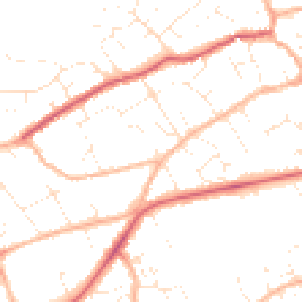 Daytime road noise heatmap for BS22 6EF