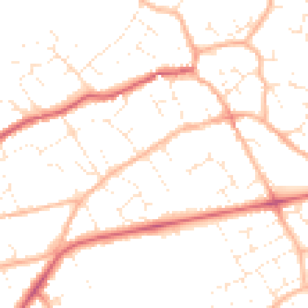 Daytime road noise heatmap for BS22 6HD