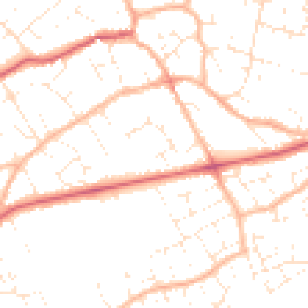 Daytime road noise heatmap for BS22 6HX