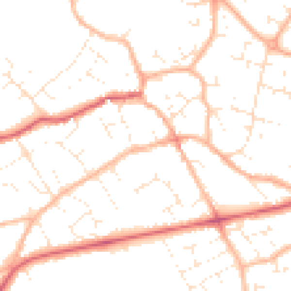 Daytime road noise heatmap for BS22 6JA