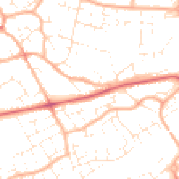 Daytime road noise heatmap for BS22 6JP