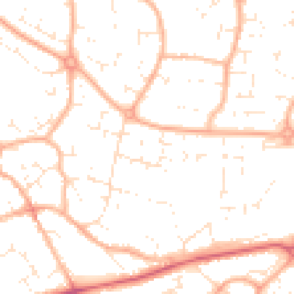 Daytime road noise heatmap for BS22 6NB