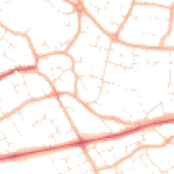 Daytime road noise heatmap for BS22 6PH