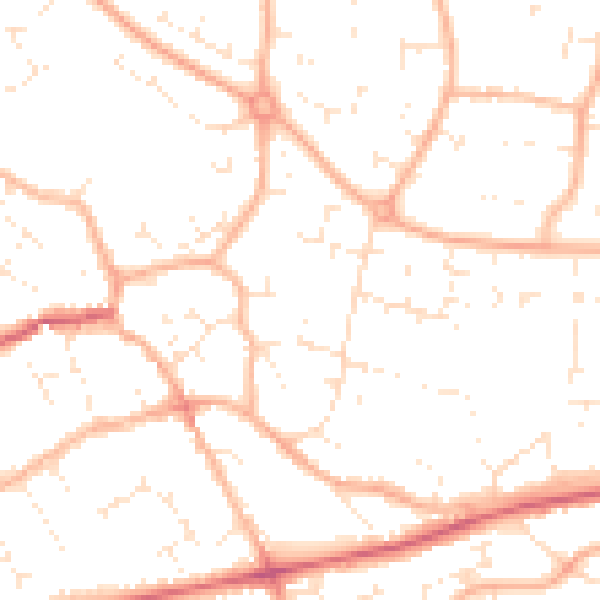 Daytime road noise heatmap for BS22 6PL
