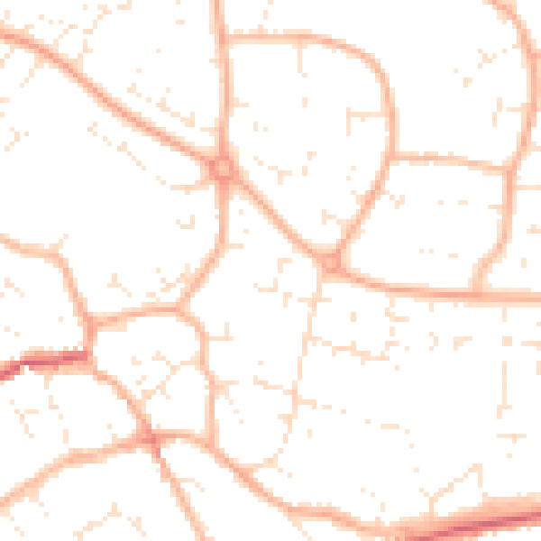 Daytime road noise heatmap for BS22 6PU