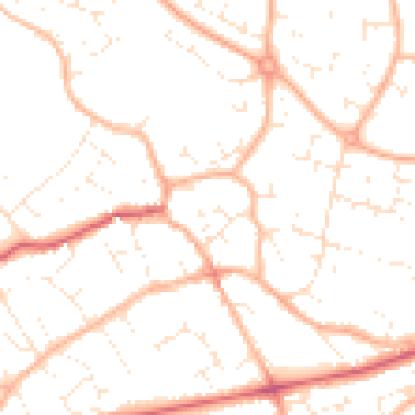 Daytime road noise heatmap for BS22 6QW
