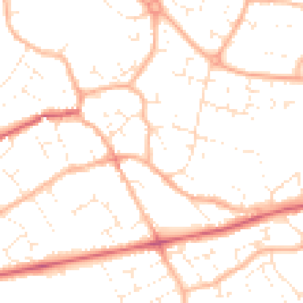 Daytime road noise heatmap for BS22 6UA