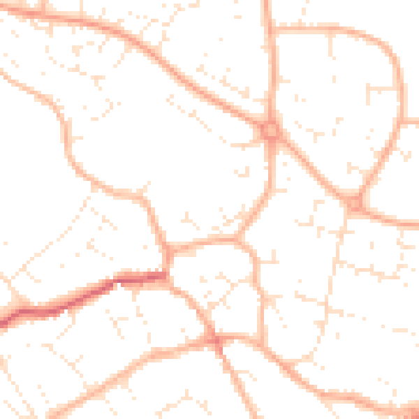 Daytime road noise heatmap for BS22 6UH