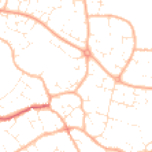Daytime road noise heatmap for BS22 6UJ