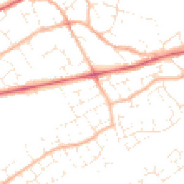 Daytime road noise heatmap for BS22 6YG