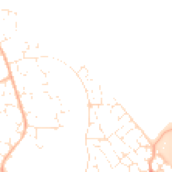 Daytime road noise heatmap for BS22 7AB
