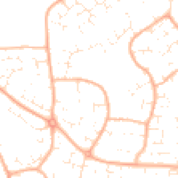 Daytime road noise heatmap for BS22 7PP