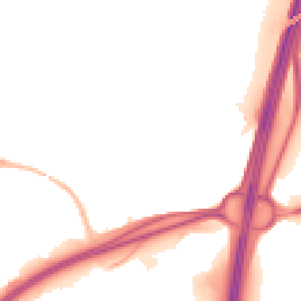 Night-time road noise heatmap for BS22 7QA