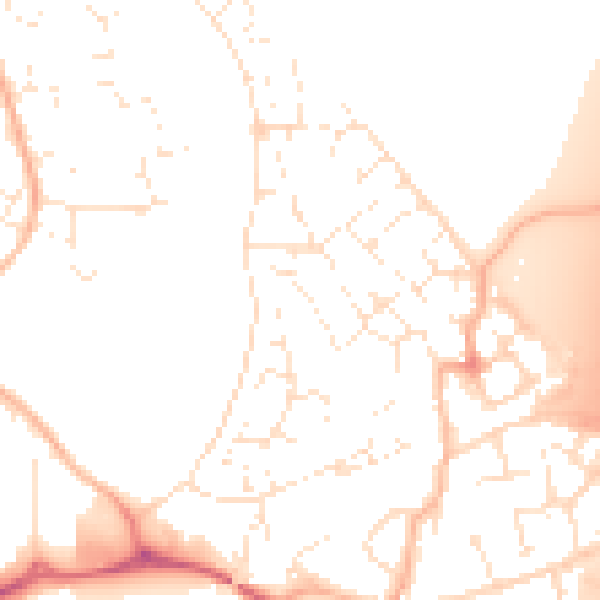 Daytime road noise heatmap for BS22 7RJ