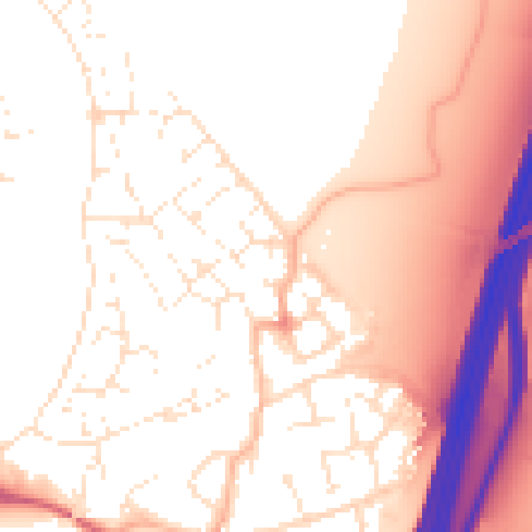 Daytime road noise heatmap for BS22 7RP