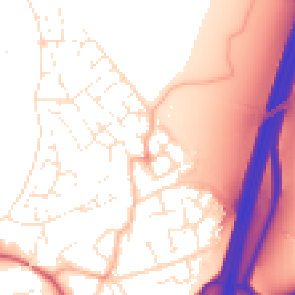Daytime road noise heatmap for BS22 7RS