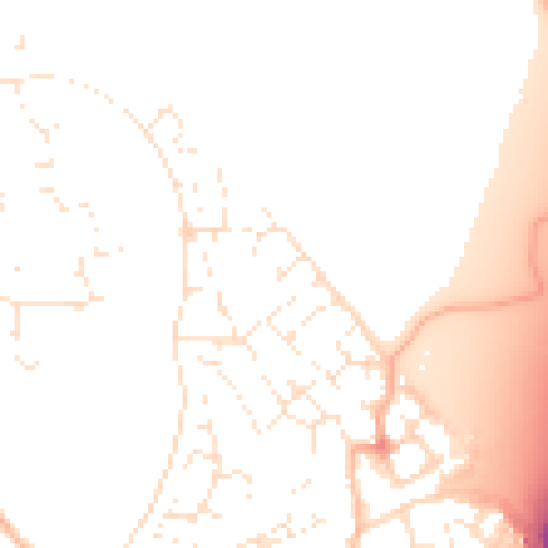 Daytime road noise heatmap for BS22 7RY