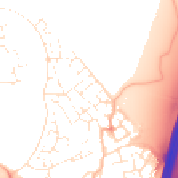 Daytime road noise heatmap for BS22 7RZ