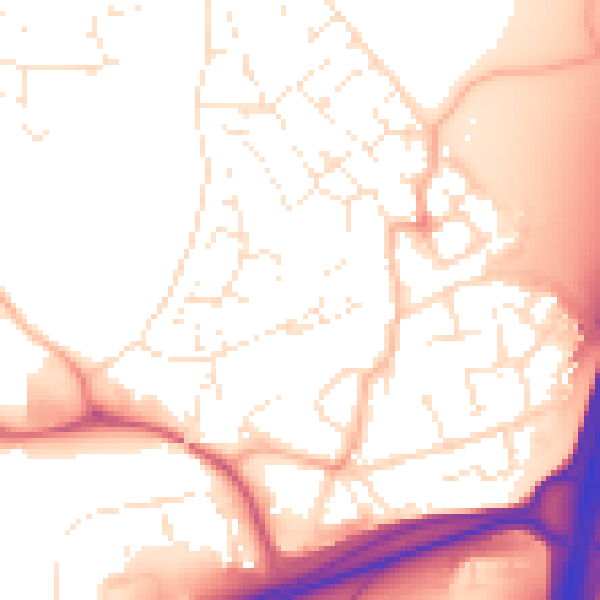 Daytime road noise heatmap for BS22 7SA