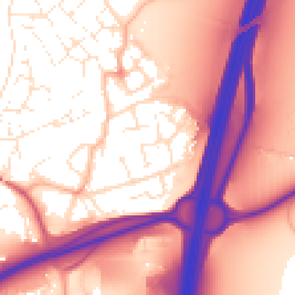 Daytime road noise heatmap for BS22 7SL