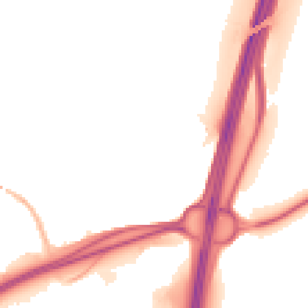 Night-time road noise heatmap for BS22 7SL