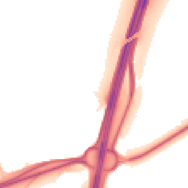 Night-time road noise heatmap for BS22 7SN