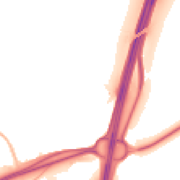 Night-time road noise heatmap for BS22 7SX