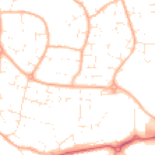 Daytime road noise heatmap for BS22 7TA