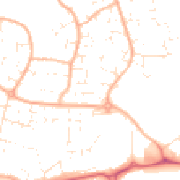 Daytime road noise heatmap for BS22 7TE