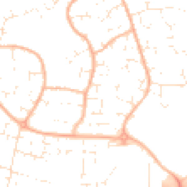 Daytime road noise heatmap for BS22 7TW