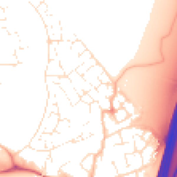 Daytime road noise heatmap for BS22 7WB