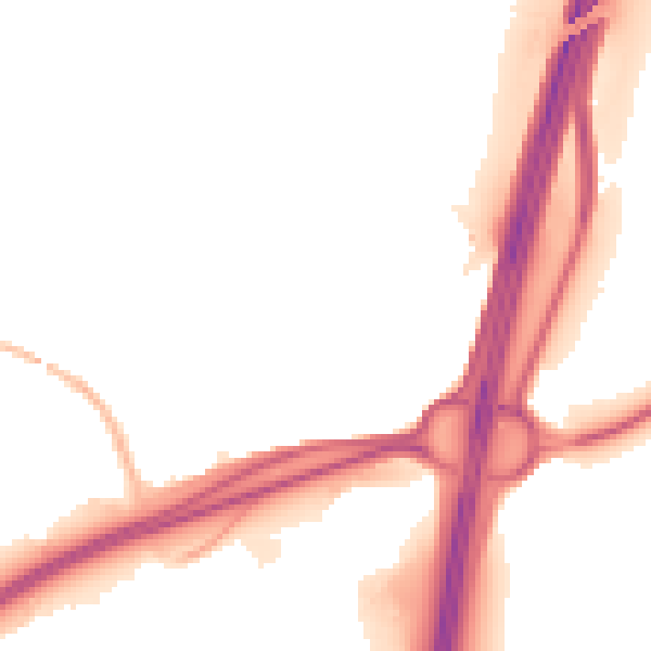 Night-time road noise heatmap for BS22 7XD