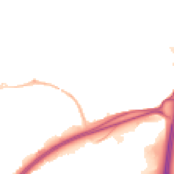 Night-time road noise heatmap for BS22 7XE