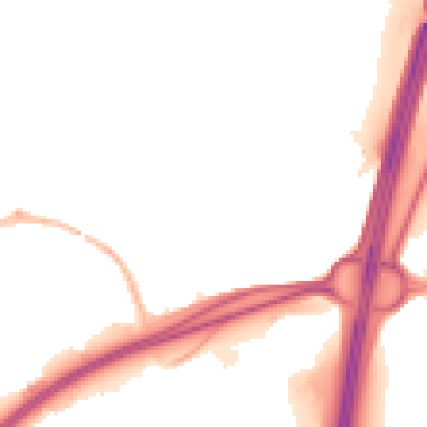 Night-time road noise heatmap for BS22 7XH