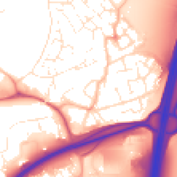 Daytime road noise heatmap for BS22 7XJ