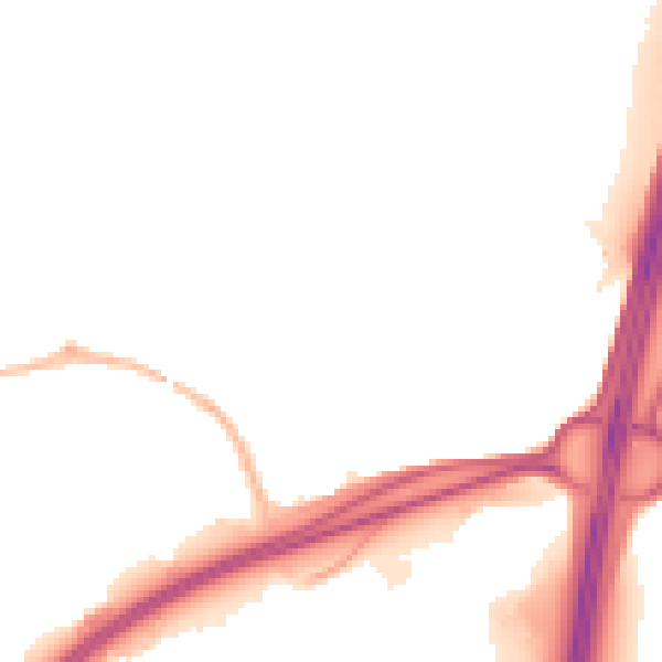 Night-time road noise heatmap for BS22 7XJ