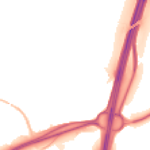 Night-time road noise heatmap for BS22 7XW