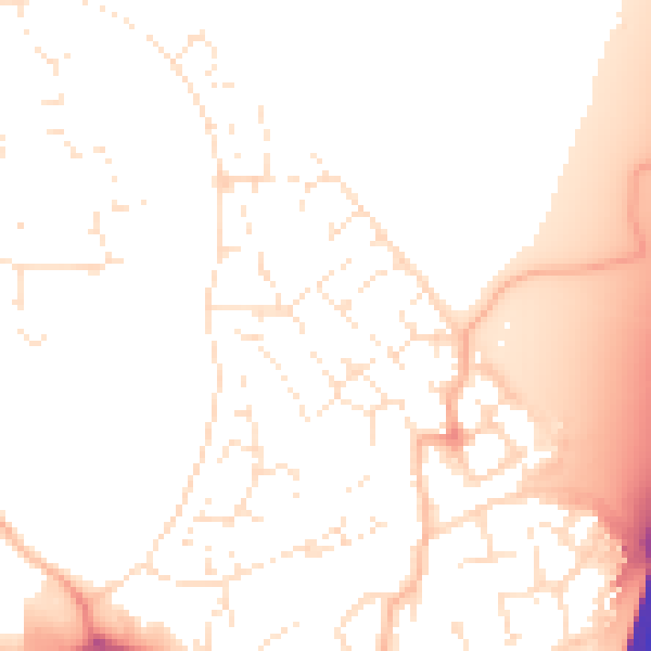 Daytime road noise heatmap for BS22 7XZ