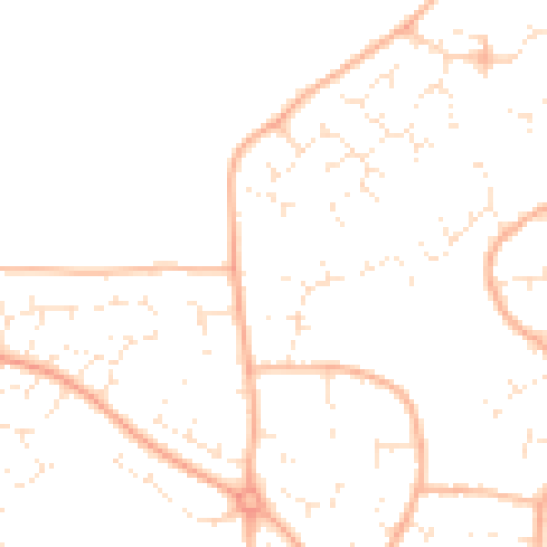 Daytime road noise heatmap for BS22 7YB