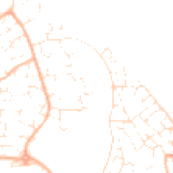 Daytime road noise heatmap for BS22 7YW