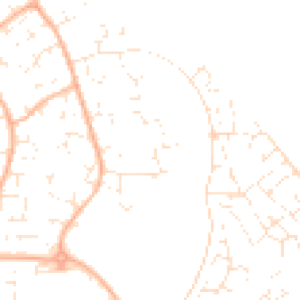 Daytime road noise heatmap for BS22 7YX