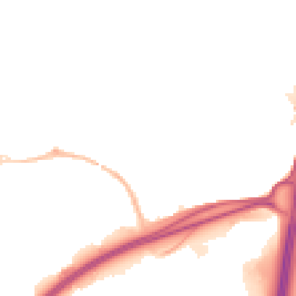 Night-time road noise heatmap for BS22 7ZA